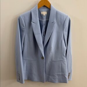 Laura Periwinkle Blue Tailored Blazer Silver Buttons Women’s Size 8